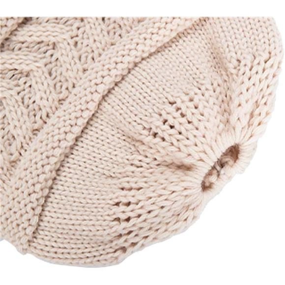 2 Pack Ponytail Beanie for Women,Winter Warm Beanie Tail Soft Stretch Cable Knit - Picture 4 of 6